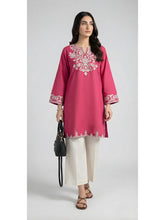 Pink Embroidered Cotton Kurta Set