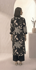 Floral Printed V - neckline Cotton Kurta Set - Tevar Studio