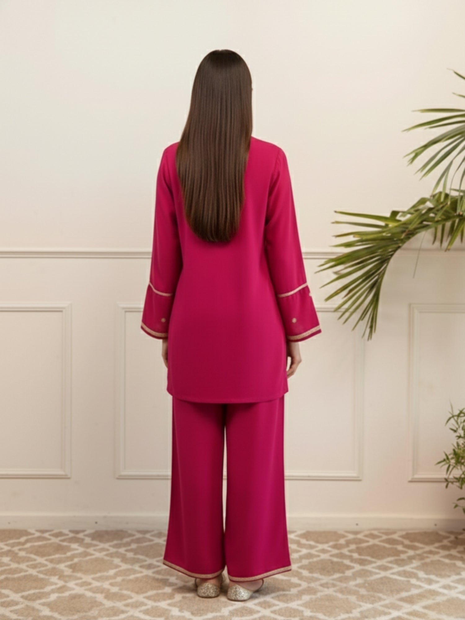 Tevar Studio Embroidered Cotton Co - ord Set for Women - Tevar Studio