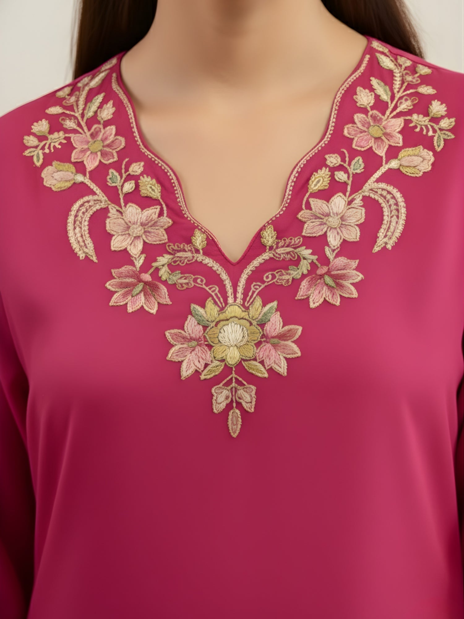 Tevar Studio Embroidered Cotton Co - ord Set for Women - Tevar Studio