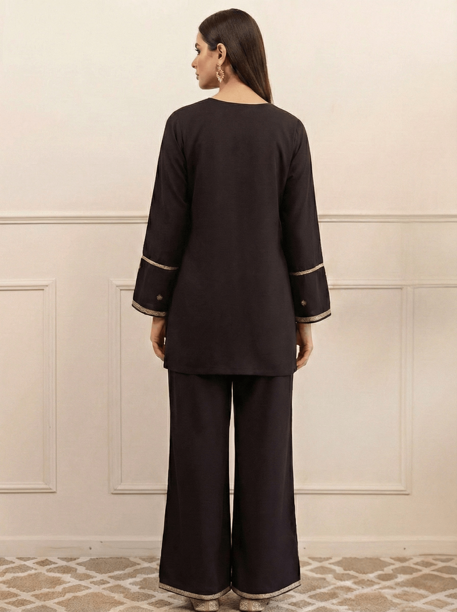 Tevar Studio Embroidered Cotton Co - ord Set for Women - Tevar Studio