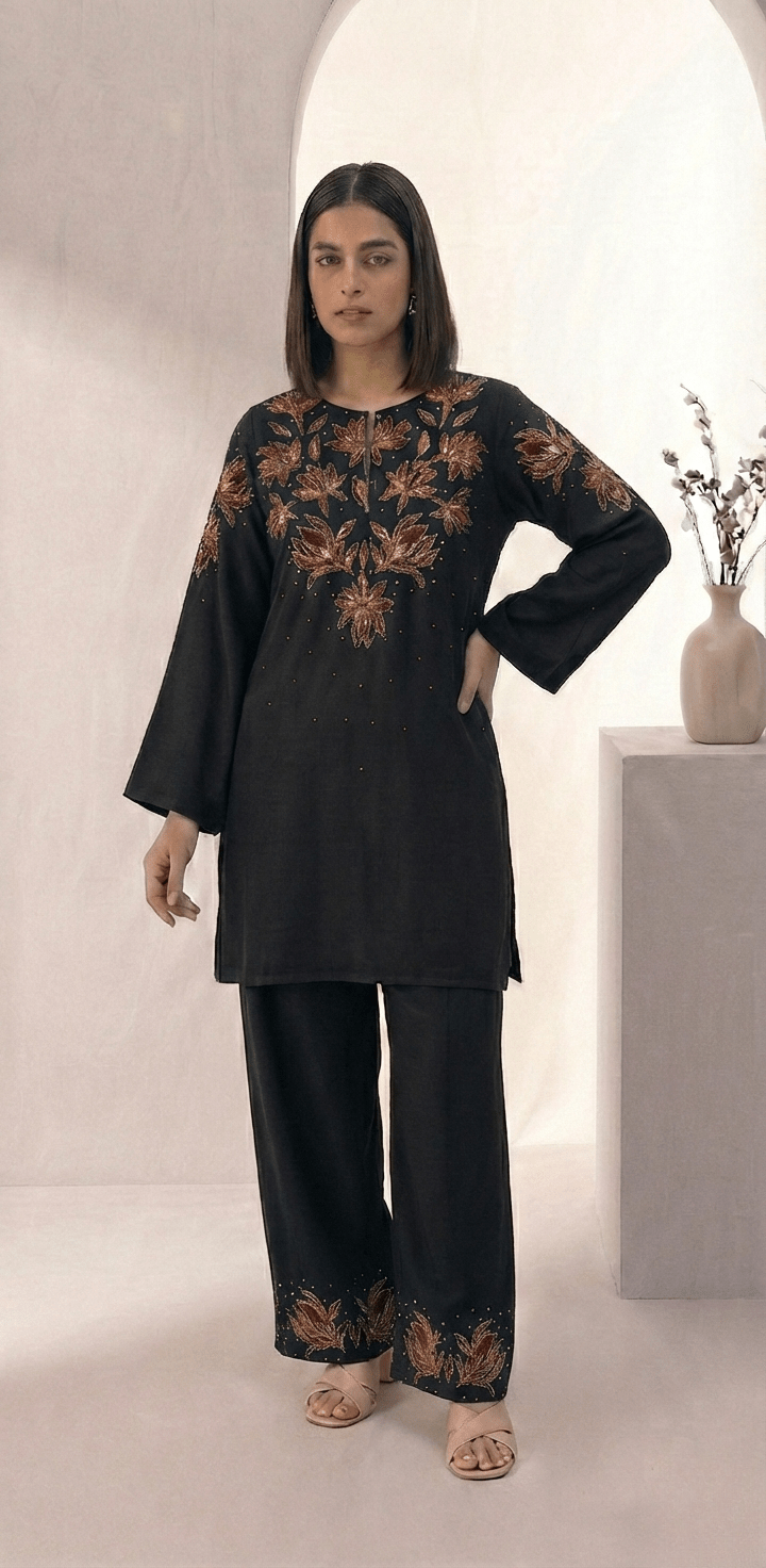 Women’s Floral Embroidered Co - ord Set - Tevar Studio