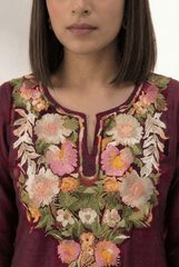 Women’s Kashmiri Embroidered Cotton Co - ord Set - Tevar Studio