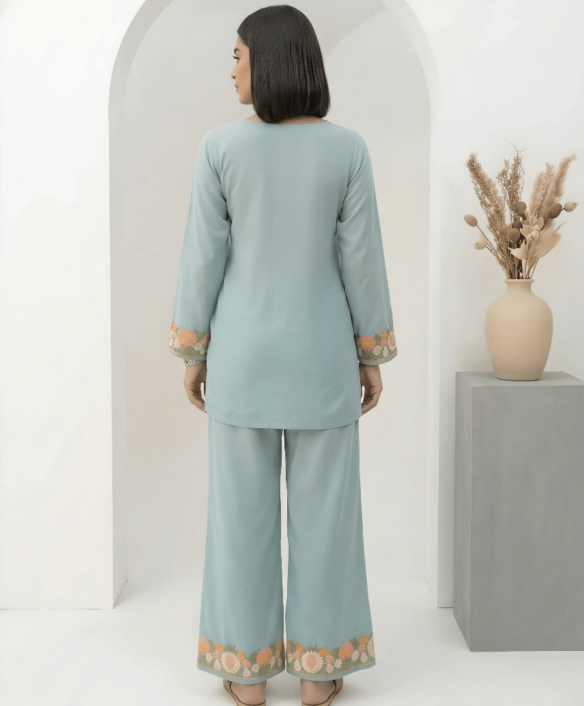 Women’s Kashmiri Embroidered Cotton Co - ord Set - Tevar Studio